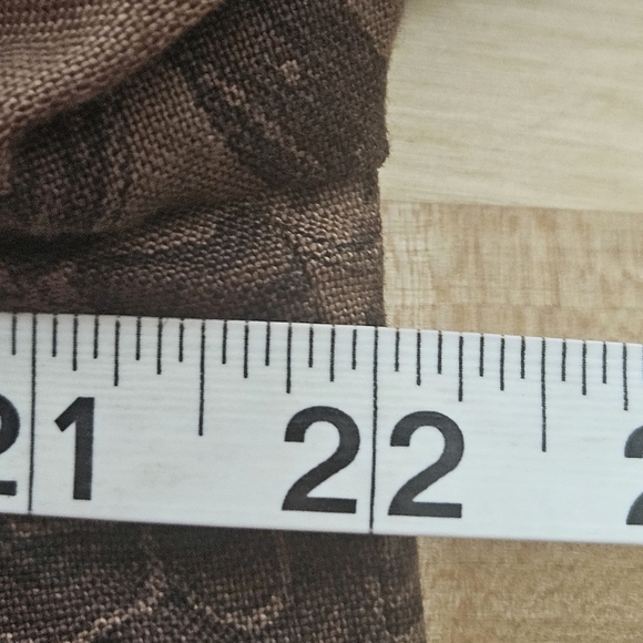 Talbots Linen Floral Brown Button Front Jacket Shirt Size 14 Fall Academia - Picture 7 of 12